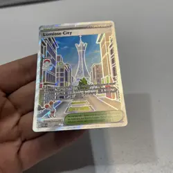 Pokemon TCG Lumiose City 111/088 Holo Ultra Rare Full Art Trainer - Image 3