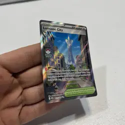 Pokemon TCG Lumiose City 111/088 Holo Ultra Rare Full Art Trainer - Image 5