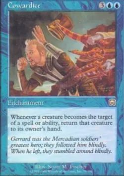 MTG Cowardice - Foil, Mercadian Masques, Moderately Played, English - Image 1