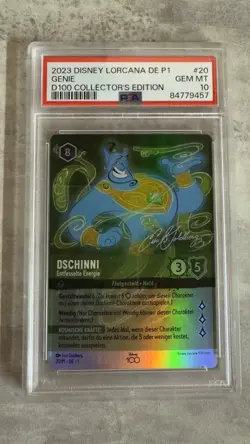 2023 Disney Lorcana Genie D100 PSA 10 DE - Image 1