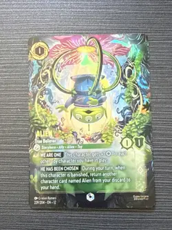 ✨ENCHANTED - Lorcana Alien - True Believer (Enchanted) - Wilds Unknown - 229/204 - Image 2