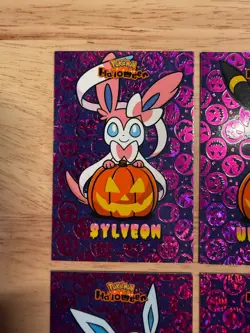Eeveelutions Pumpkin HALLOWEN Card Database SET Magenta Foil Holo - Image 3