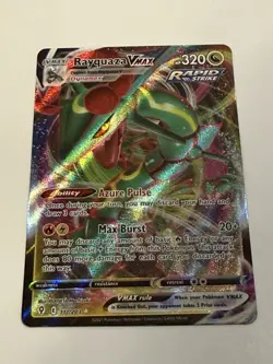 Pokemon TCG Rayquaza VMAX Holo Ultra Rare Card Evolving Skies 111/203 C - Image 1
