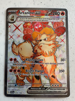 Pokemon TCG Arcanine EX Holo Card 224/198 SV01 Scarlet & Violet Base Set NM - Image 2