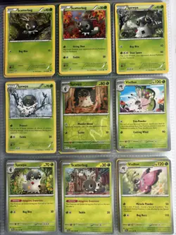 Pokemon Card Species Set Lot - 9x Unique Cards / Spewpa Family - Image 1