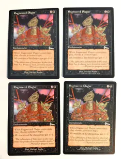 Magic The Gathering MTG Engineered Plague 4x Urza's Legacy Nr/Mt - Image 1