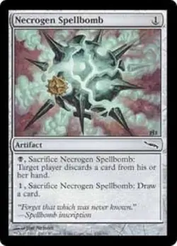 Necrogen Spellbomb x2 FOIL Mirrodin MtG NM - Image 1