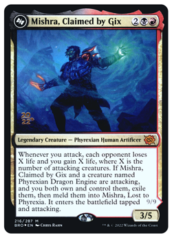 MTG - 1 x Mishra, Claimed by Gix - FOIL Promo - The Brothers' War (BRO) - M/NM - Image 1