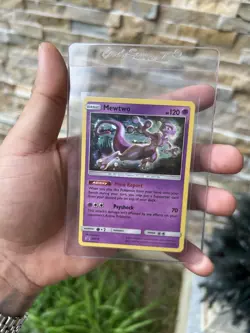 2019 Pokemon Sun & Moon Black Star Promo SM214 Mewtwo HP - Image 3