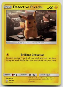 Detective Pikachu - SM194 Sun & Moon Promo Holo Pokemon vLP - Image 1