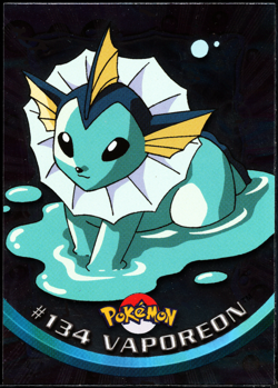 2000 Topps Pokemon TV Animation Edition Series 3 #134 Vaporeon Holo Foil NM - Image 1