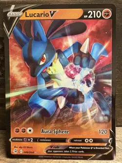 Lucario V 146/264 Swsh08: Fusion Strike Holo Pokemon Card - Image 1