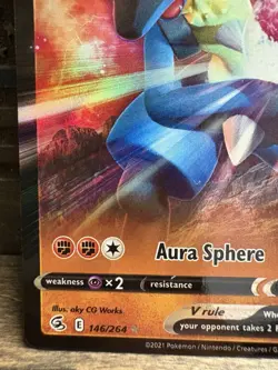 Lucario V 146/264 Swsh08: Fusion Strike Holo Pokemon Card - Image 3