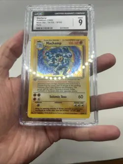 1999 Pokemon TCG Base Set 1st Edition Machamp 8/102 Holo Rare CGC 9 Mint WOTC - Image 5
