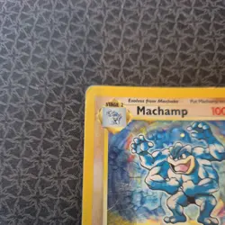 Machamp 1st Edition Pokemon Card 8/102 Base Set Rare Holo WOTC 1999 Played MP - Image 2