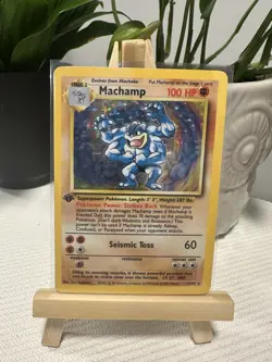 Machamp 8/102 1st Edition Holo Rare Base Set Pokemon TCG 1999 Pokemon LP - Image 1