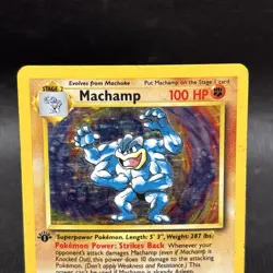 Pokemon Machamp 1st Edition 8/102 Unlimited Base Set 1999 Holo - Image 3