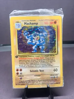 Pokemon TCG Sealed 1st Edition Machamp Base Set Holo Rare 8/102 WOTC 1999 - Image 1