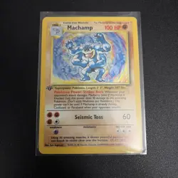 1999 Pokemon TGC Base Set Machamp Holo 8/102 1st Edition WOTC Vintage Card - Image 3