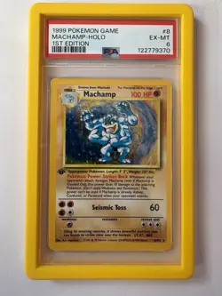 Machamp 8/102 1st Edition PSA 6 Holo Base Set 1999 Pokemon Card WOTC EX-MT - Image 1