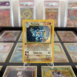 Machamp 8/102 Base Set 1st Edition Holo Rare 1999 Vintage Pokemon Card - Image 2