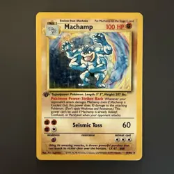 Machamp 8/102 Base Set 1st Edition Holo Rare 1999 Vintage Pokemon Card - Image 4