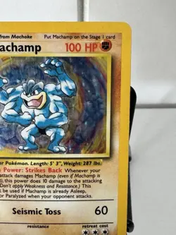 Pokemon TCG Machamp Holo Rare Card Base Set 8/102, 1st Edition Vintage WOTC 1999 - Image 4