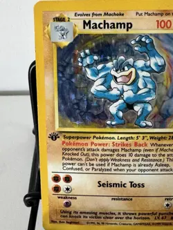 Pokemon TCG Machamp Holo Rare Card Base Set 8/102, 1st Edition Vintage WOTC 1999 - Image 5
