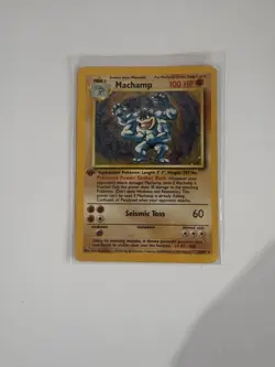 Machamp 1st Edition Holo – Base Set (8/102) 1999 WOTC Vintage Pokemon Card - Image 1