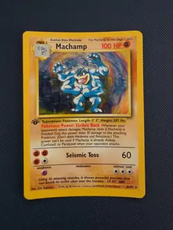 Pokemon Machamp 8/102 Base set 1999 - 1st Edition Holo - LP - Image 1