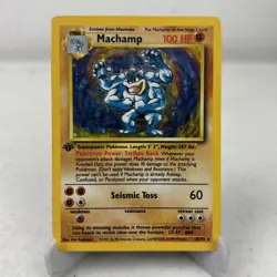 Machamp 8/102 Base Set 1st Edition 1999 WOTC Holo LP/MP Pokemon TCG - Image 1