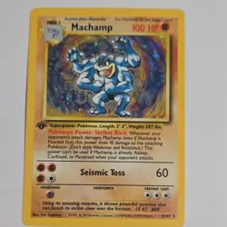 Pokemon Machamp Base Set Holo Rare 1st Edition 8/102 English 1999 100 HP - Image 3