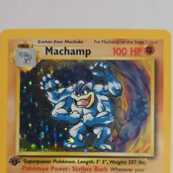 Pokemon Machamp Base Set Holo Rare 1st Edition 8/102 English 1999 100 HP - Image 4