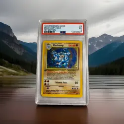 1999 Pokemon TCG Base Set 1st Edition Machamp Holo #8/102 Graded PSA 5 New Slab - Image 1