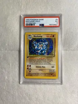 1999 Pokemon TCG Base Set 1st Edition Machamp Holo #8/102 Graded PSA 5 New Slab - Image 2