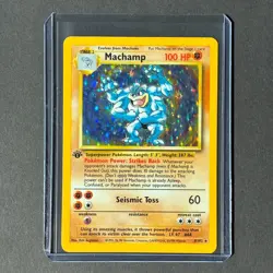 Machamp 1999 Pokemon 1st Edition Holo Rare 8/102 Base Set - Image 1