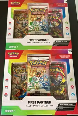 Pokemon TCG First Partner Illustration Collection Series 1 Box SEALED (Lot of 2) - Image 1