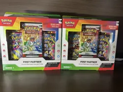 Pokemon TCG First Partner Illustration Collection Series 1 Promo Box Lot of 2 - Image 1