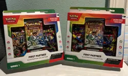 Pokemon TCG First Partner Illustration Collection Box Series 1 (Lot of 2) SEALED - Image 1