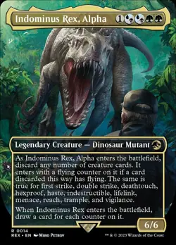 Mint/Near-Mint, English - 1 x MTG Indominus Rex, Alpha - Borderless Universes Be - Image 1