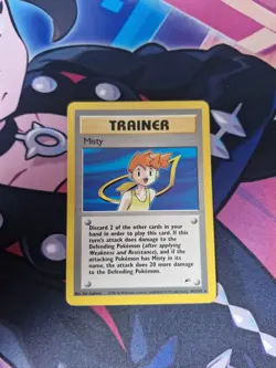 Misty 102/132 Non-Holo Rare Pokemon Card Gym Heroes - Image 1