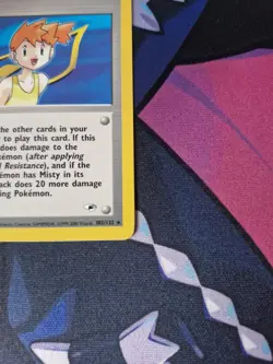 Misty 102/132 Non-Holo Rare Pokemon Card Gym Heroes - Image 4