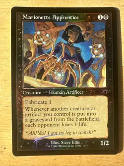 Marionette Apprentice (Retro Frame) Foil 410 U Modern Horizons 3 Near Mint - Image 1