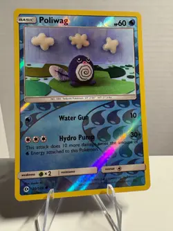 Pokemon TCG Poliwag Common Reverse Holo 30/149 Sun and Moon Base - Image 1