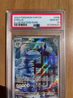 Pokemon Steelix 208 PSA 10 Paradox Rift English PAR 208/182 Full Art ✅ GEM MINT - Image 3