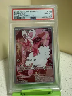 2024 Pokemon TWM Enamorus Illustration Rare PSA 10 Gem MT 180/167 - Image 1