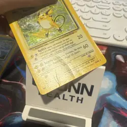 FRENCH Raichu Holo 14/102 Pokemon Base Set WOTC (FRENCH Language) Heavy Play - Image 4