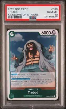 PSA 10 2023 ONE PIECE OP04-KINGDOMS OF INTRIGUE TREBOL #030 - Image 1