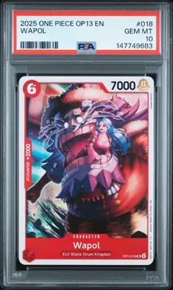 2025 ONE PIECE OP13-CARRYING ON HIS WILL #018 WAPOL PSA 10 - Image 1