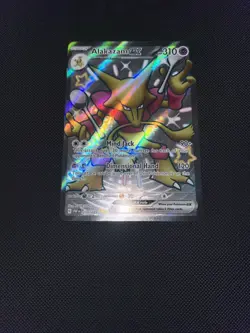 Pokemon Alakazam EX TCG Scarlet & Violet Paldean Fates Holo Card 215/091 - Image 1
